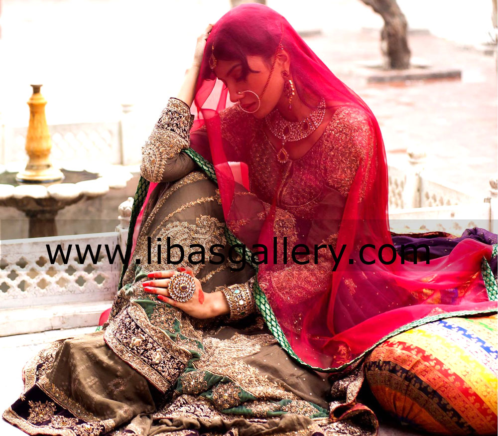 Dark Army Green Calypso Bridal Wear