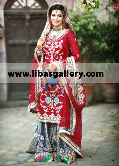 Ali Xeeshan Bridal Dresses Collection Bridal trial gowns Party Wear Casual wear jumsuits Sarees lacha gharara lehnga kameez shalwar short shirts chooridaar heavy formal dresses Top collection 