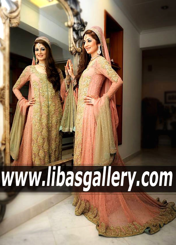Peach Syble Bridal Wear