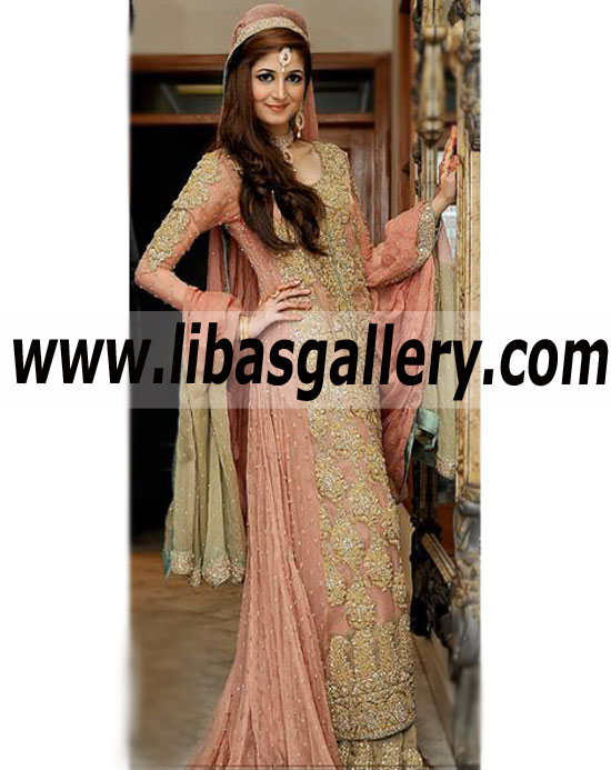 Peach Syble Bridal Wear