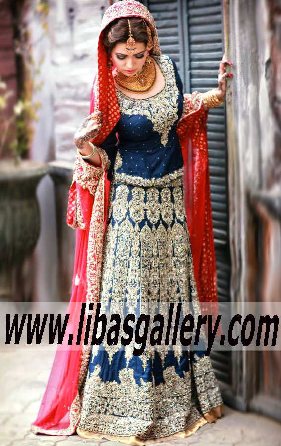 Bridal Wear Designer Wedding Dress with Heavy Lehenga and Dupatta