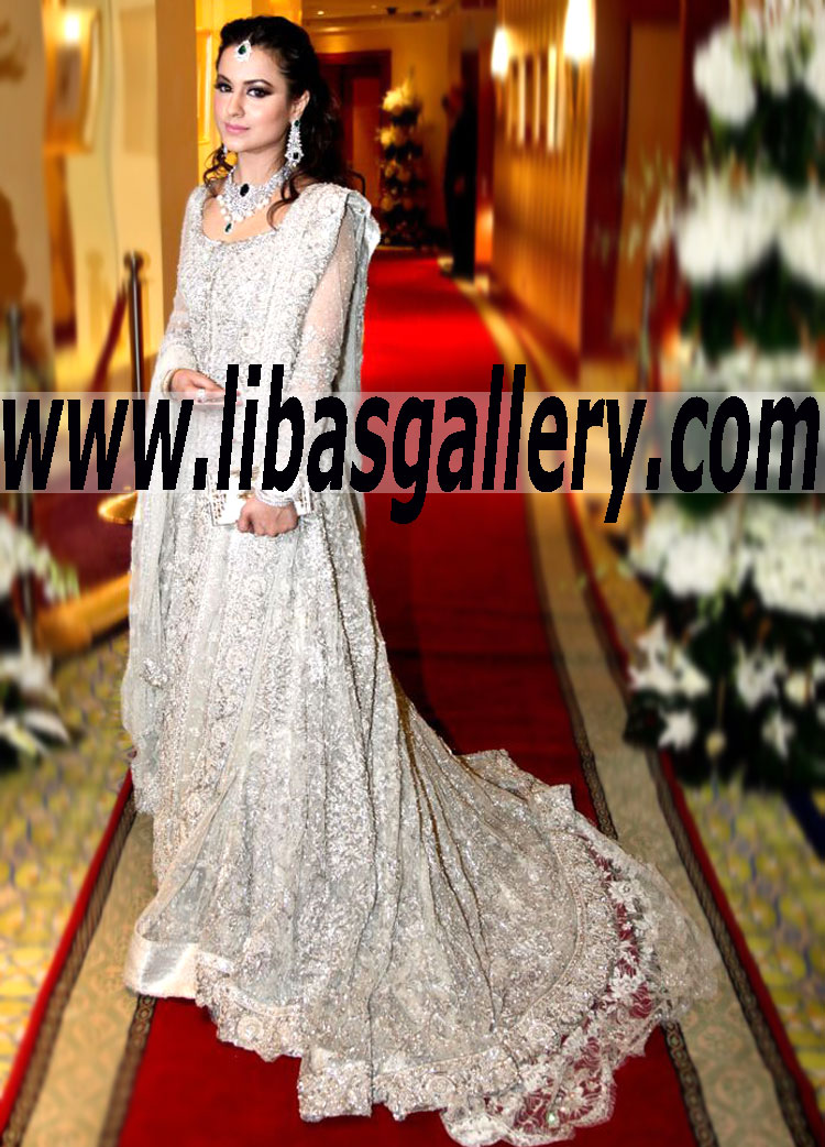 Bridal Wear By Designer Elan Heavy Embellished Anarkali Bridal Dress