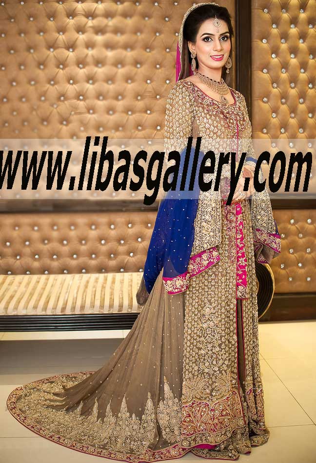 Phenomenal Bridal Dress with Lehenga and Heavy Dupatta