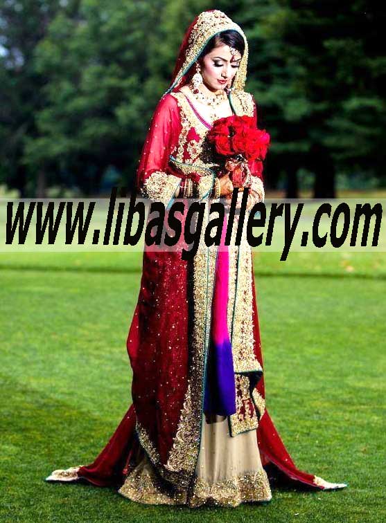 Miraculous Heavy Embellished Anarkali Bridal Dress