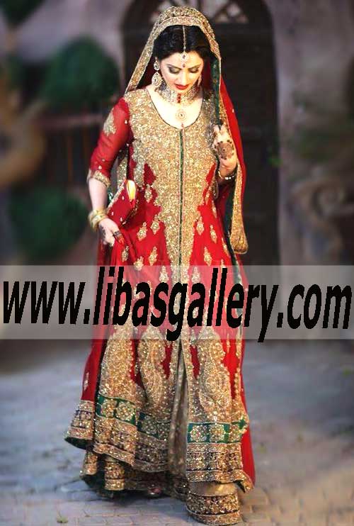 Grandiose Pakistani Bridal Wear For Wedding Reception
