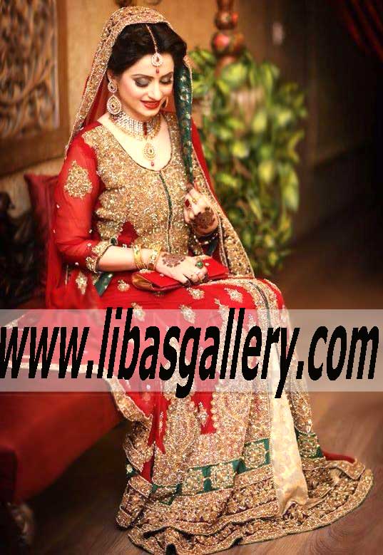 Grandiose Pakistani Bridal Wear For Wedding Reception