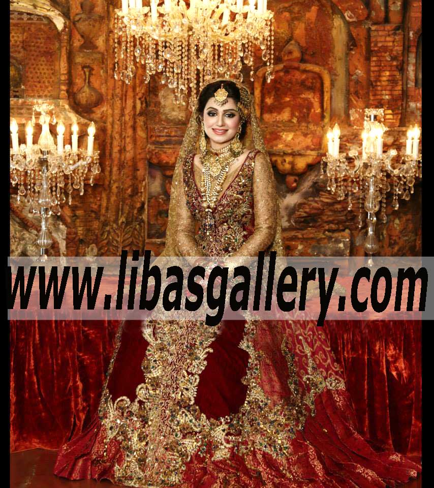 Outstanding Designer Gown with Majestic Embroidery