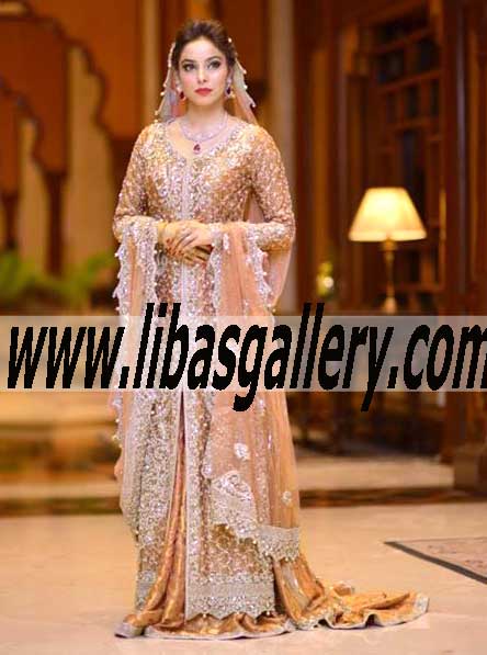 Mind-blowing Long Length Gown for Valima and Wedding Reception