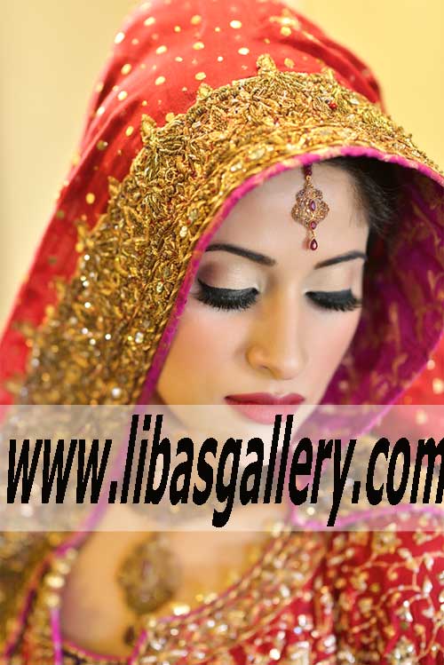 Gorgeous Bunto Kazmi Wedding Dresses with Sharara and Heavy Dupatta