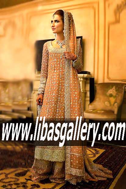 Bunto Kazmi Luxury bridal Dresses | Bunto Kazmi Beautiful Wedding Gowns with fershi Lehenga Oak Tree Road New York NY USA