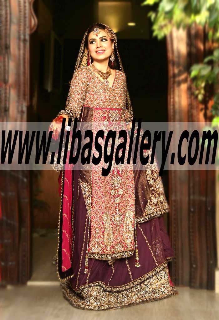 Designer Anarkali Dress with Gorgeous Lehenga for Wedding and Special Occasion