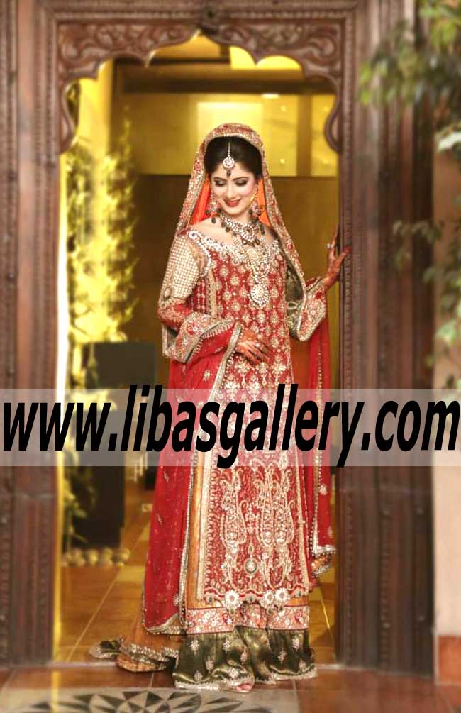 Traditional Bridal Wear with Gorgeous Lehenga for Wedding and Reception