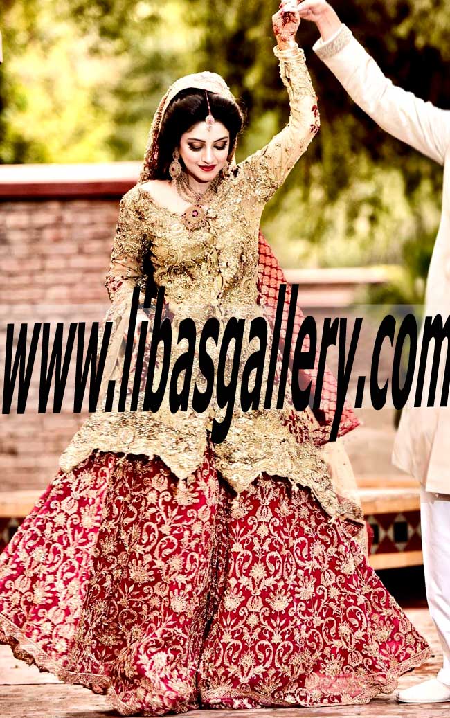 Attractive Designer Wedding Sharara Dress for Wedding