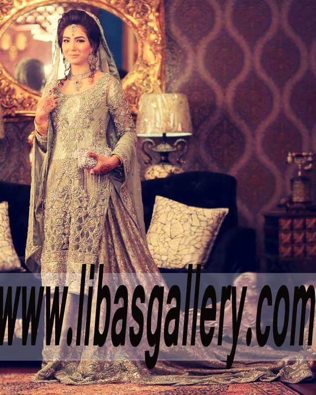 Striking Bridal Wear Sharara Dress for Reception and Special Occasions