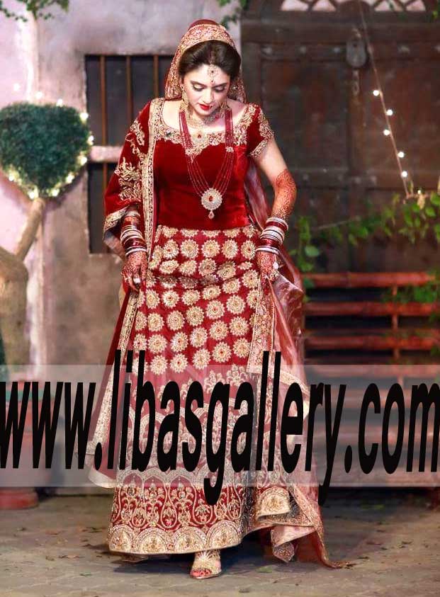 Luxurious Classic Bridal Wear Lehenga Dress for Beautiful Brides
