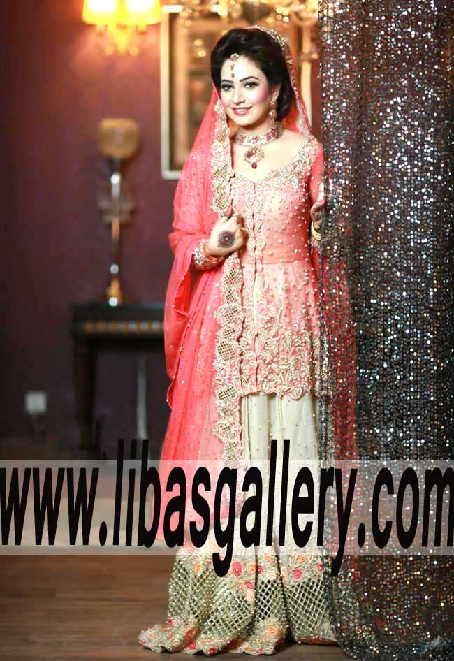 Fantastic Bridal Lehenga Dress With alluring and charming embellishments for Beautiful Brides