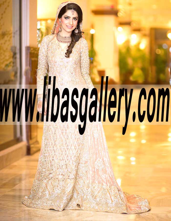 Attractive Bridal GOWN Dress with Marvelous Embellishments for Wedding