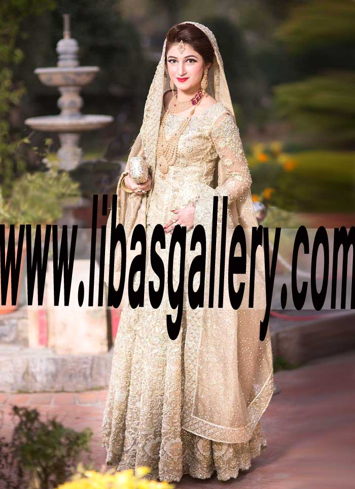 Mesmerizing Anarkali Dress for Reception and Walima Ceremony