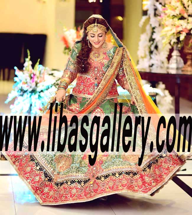 Gorgeous Plus Sizes Bridal Lehenga Dress for Special Occasion and Mehndi Event