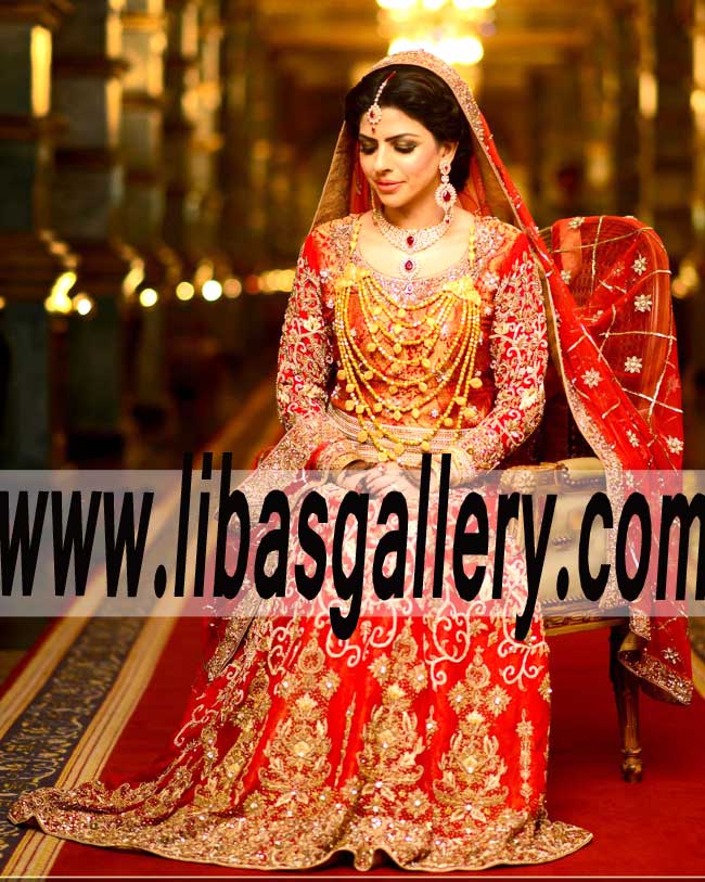 Luxurious Bridal wear with awesome embellished Sharara for Wedding