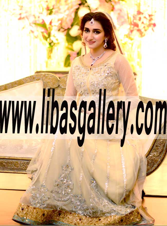 Traditional Anarkali Bridal Dress for Engagement and Special Occasions