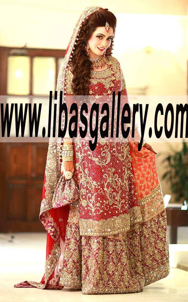 Marvelous Bridal Lehenga with Heavy Embellishments for Wedding and Special Events