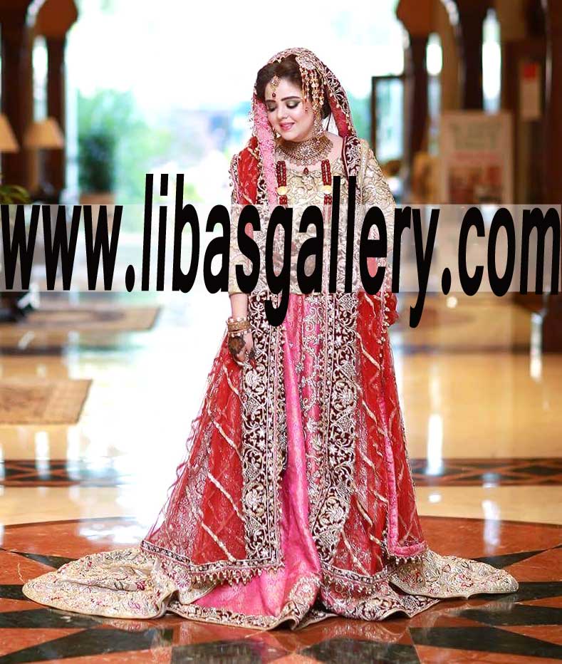 Classic and Traditional Plus Sizes Bridal Sharara for Wedding and Special Occasions