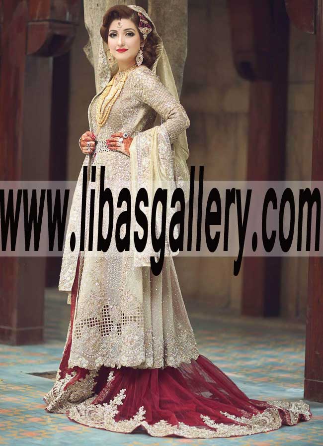 Elegant Wedding Gown Dress with Floor Length Lehenga for Beautiful Brides