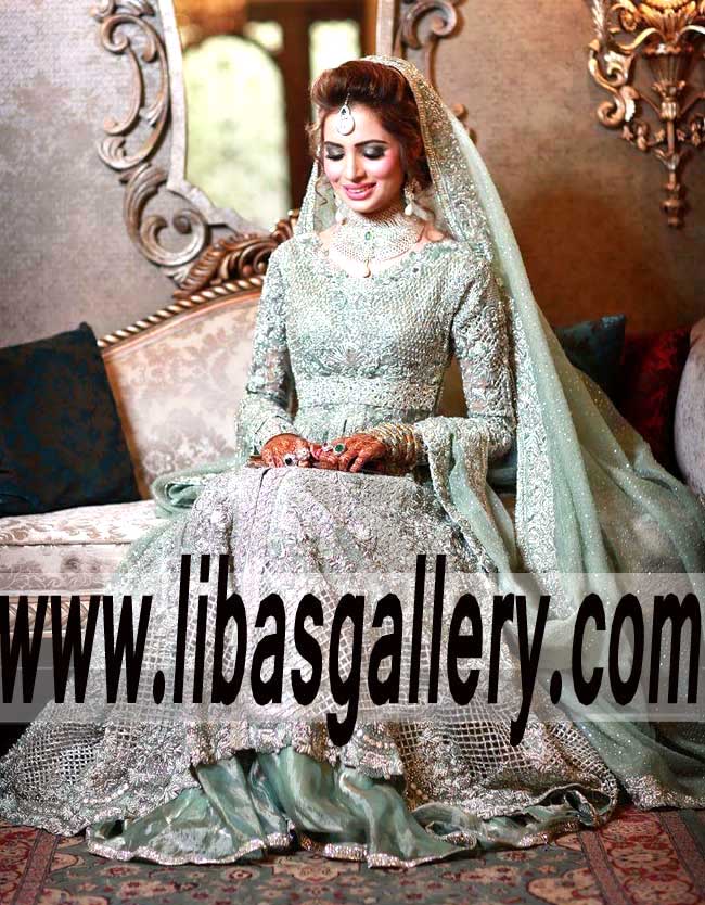 Voguish Bridal Wear Gown Dress for Wedding Reception and Special Occasions