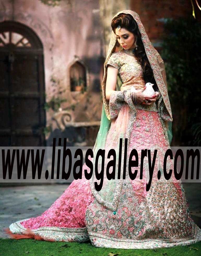 Brilliant Designer Bridal Wear Lehenga Dress for Wedding Reception and Special Occasions