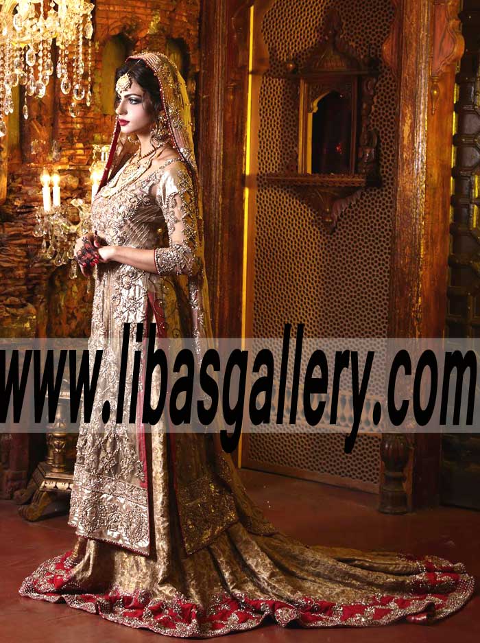 Mesmerizing Bridal Wear Court Train Lehenga Dress for Wedding and Special Occasions