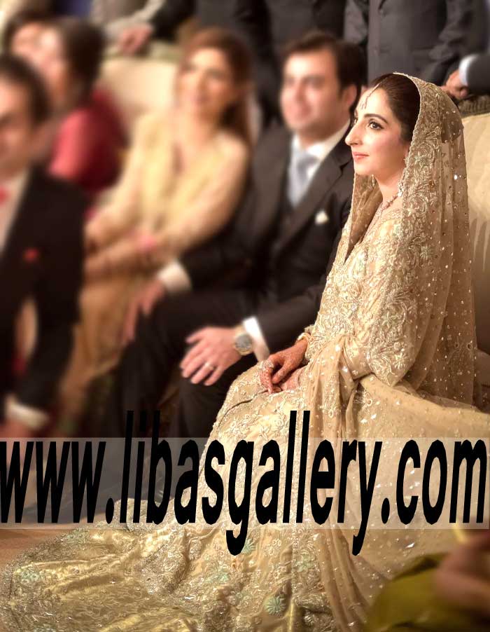 Striking Bridal Wear Lehenga Dress with Wedding Reception Gown for Beautiful Brides