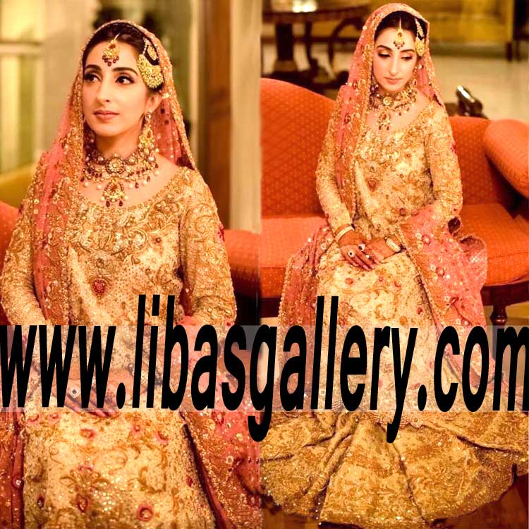 Vivid Bridal Wear Embellised Lehenga Dress for Wedding and Special Occasions