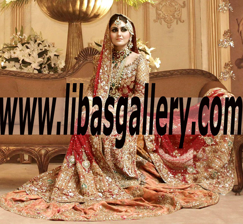 Royal Look Embellished Bridal Wear Lehenga Dress for Wedding and Special Occasion