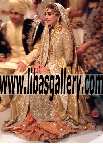 Outstanding Bridal Wear Lehenga with awesome embellishments for Wedding and Special Occasions