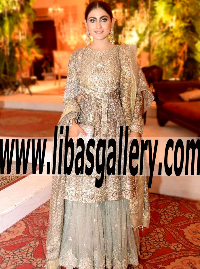 Charm Pink Designer Embroidered Wedding Lehenga Style Anarkali Suit |  Saira's Boutique