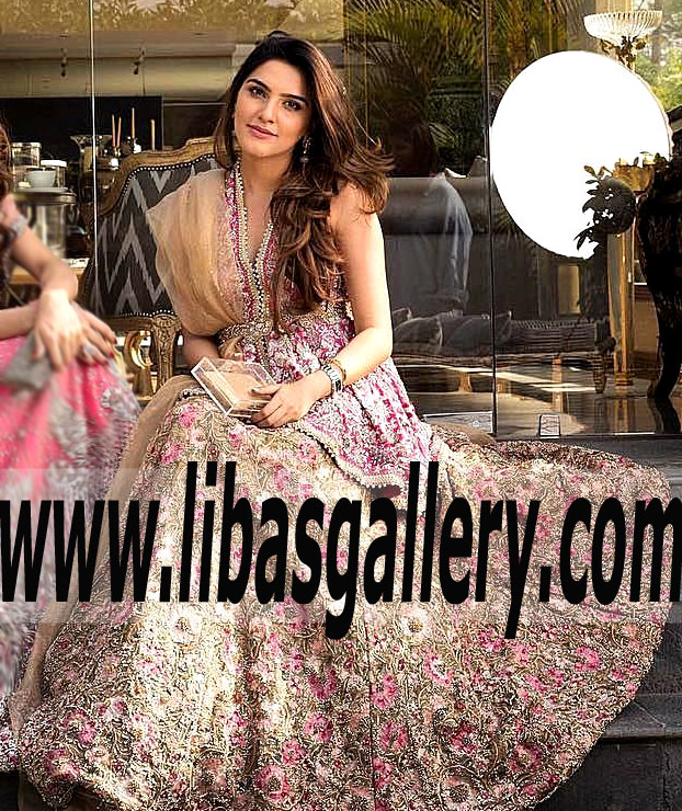Stunning Bridal Dress with Lovely embellishments for Valima and Reception