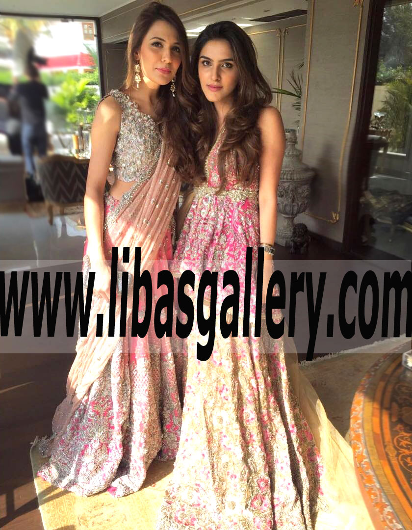 Captivating Wedding Lehenga Dress with alluring and attractive embellishments for Wedding and Special Occasions