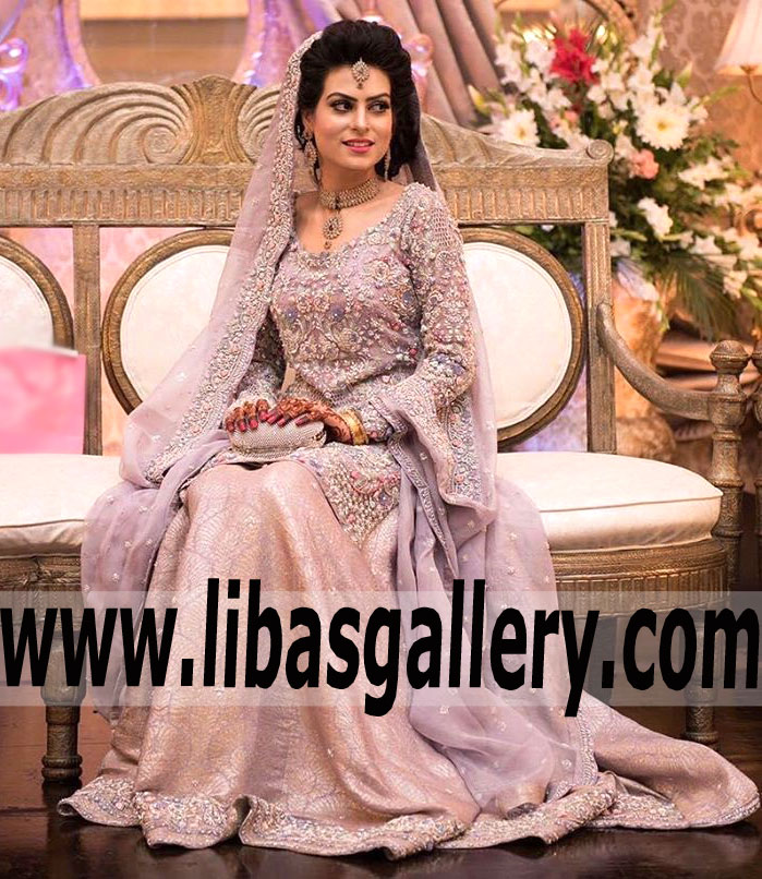Appealing Bridal Sharara with Marvelous and Elegant Embellishments for Valima and Reception