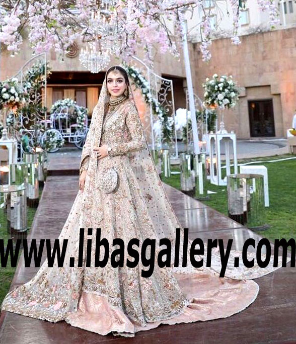 Pakistani Designer Majestic Embellished Bridal Gown