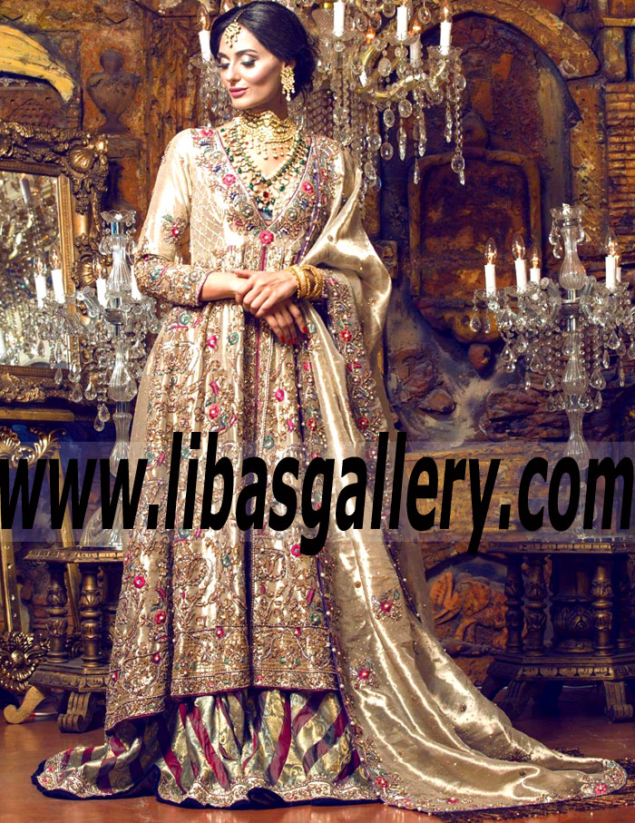 Fantastic Mode Beige Pakistani Wedding Anarkali