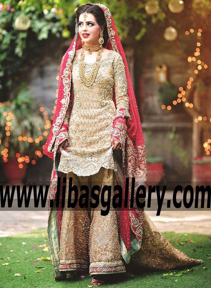Fabulous Bridal Dress with Banarasi Lehenga