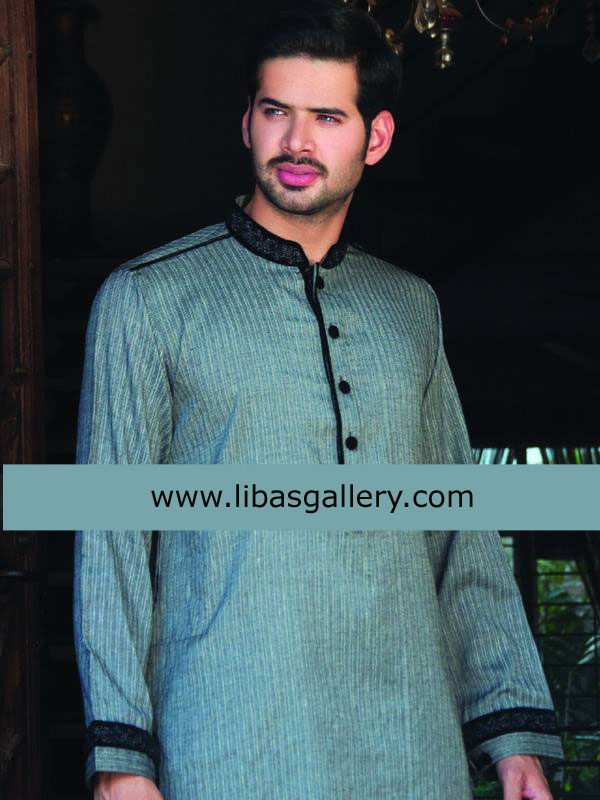 Pakistani Men`s Kurta Shalwar Suits for Eid 2013 Delhi India Kurta Suits online Store