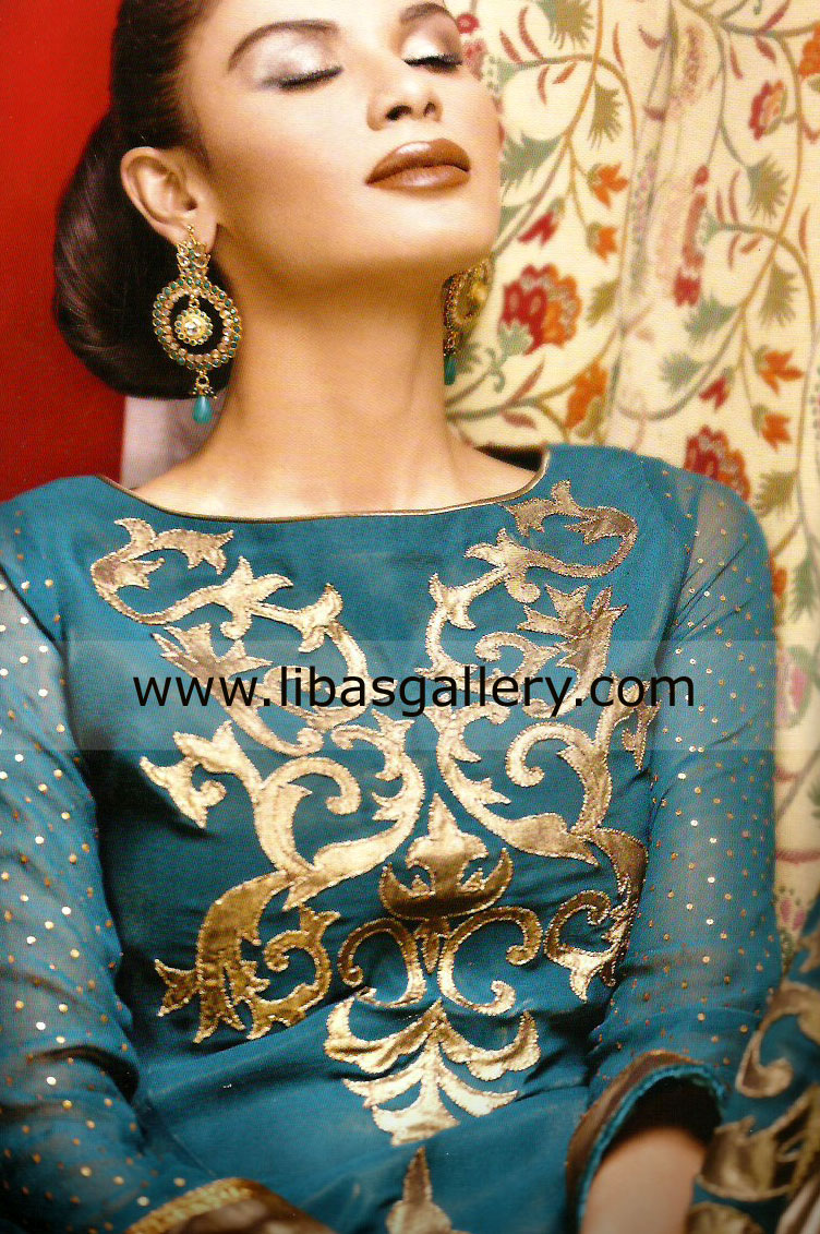 Teal Blue Sydney Pret Eid Collection