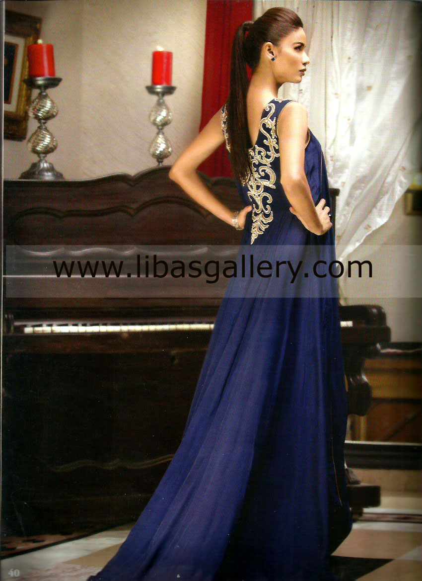 Blue Pigment Tesberry Latest Evening Wear