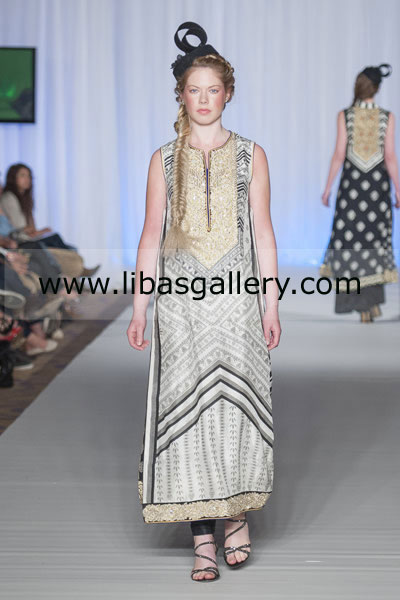 Black White Prairie Party Wear Dresses SeC