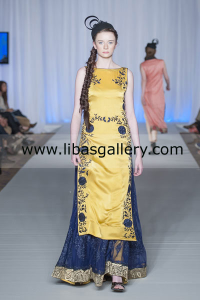 Corn Yellow Leticia Party Wear Dresses SeL