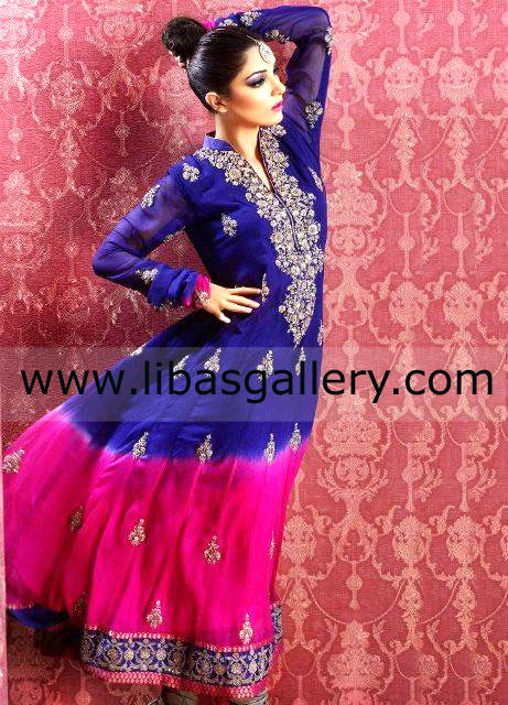 Electric Blue Caribou Party Dress 