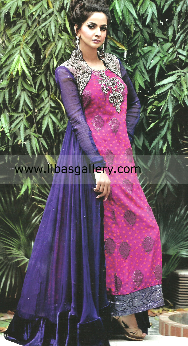 Dark Cobalt Crespino Party Dress 