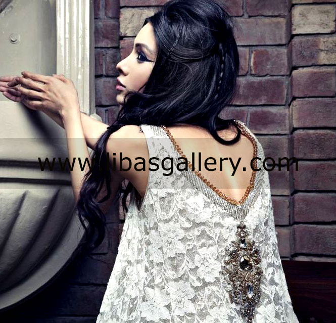 Off White Orianna Party Wear Dress 